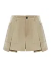 Sacai Short Belt Loops In Nude & Neutrals