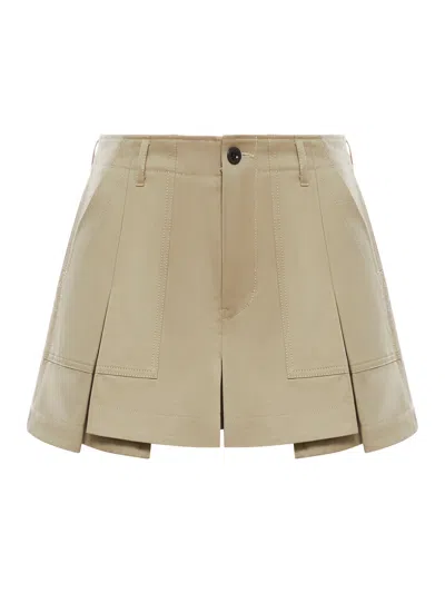 SACAI COTTON POPLIN SHORTS