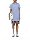 Sacai Cotton Poplin Dress Clothing In Blue