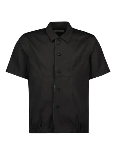 Sacai Cotton Shirt In Black