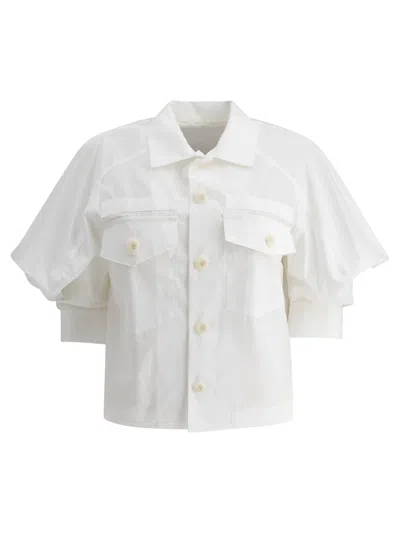 Sacai Cotton Shirt Shirts White