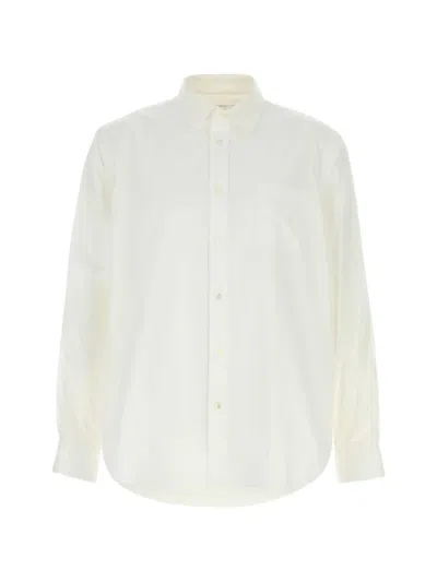 Sacai Poplin And Oxford Shirt Long Sleeves In White