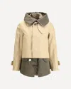 Sacai Cotton Short Jacket In Sand