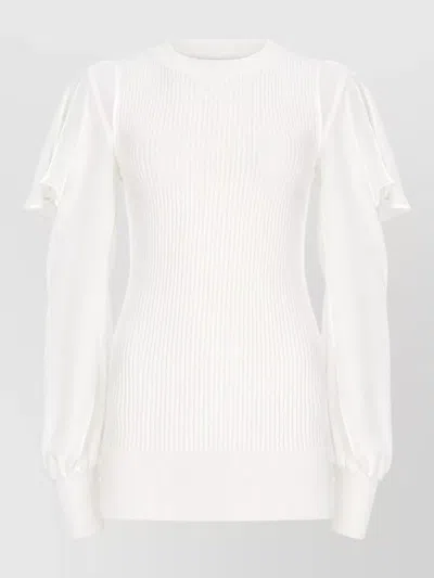 Sacai Cotton Slim-fit Blouse In White