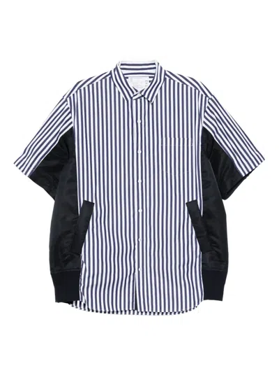 Sacai Cotton Striped Shirt In Multi