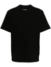 Sacai Drop-shoulder Cotton T-shirt In Black