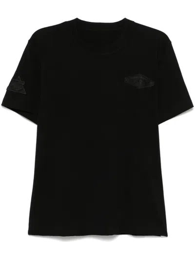 Sacai Cotton T-shirt In Black