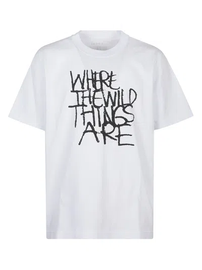 Sacai Cotton T-shirt In White