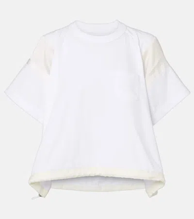 Sacai Cotton T-shirt In White