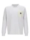 Sacai Xcarhartt Wip Pocket-chest Long-sleeve T-shirt In White