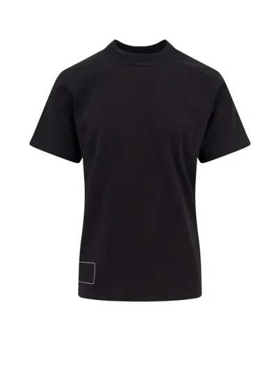 Sacai Cotton T-shirt With Logo On The Back In Black