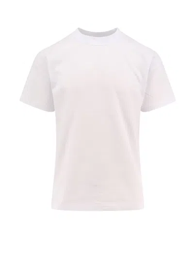 Sacai Cotton T-shirt With Logo On The Back In White