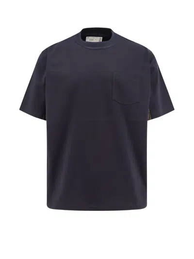 Sacai Cotton T-shirt With Multiple Pockets In Black