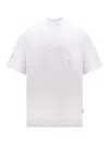 Sacai Basic Crewneck T-shirt With Zip Detail In Blanco