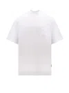 Sacai Basic Crewneck T-shirt With Zip Detail In White