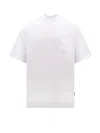 Sacai Basic Crewneck T-shirt With Zip Detail In White