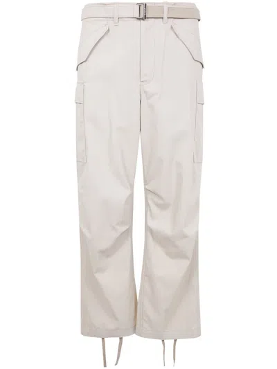 Sacai Gray Spiewak Edition Belted Cargo Pants In Beige