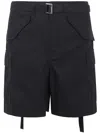 Sacai Cotton Twill Shorts Clothing In Black