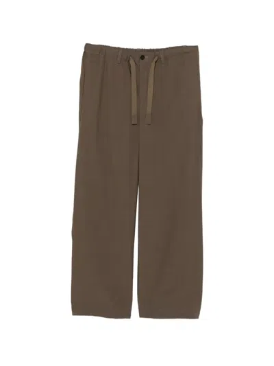 Sacai Cotton Typewriter Pants In Brown