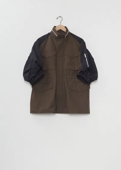 Sacai Cotton Weather Jacket In Brown