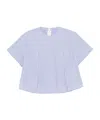 Sacai Crew Neck Blouse In Blue