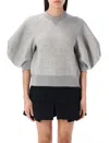 Sacai Gray Sponge Sweat Sweatshirt In Grey Melange