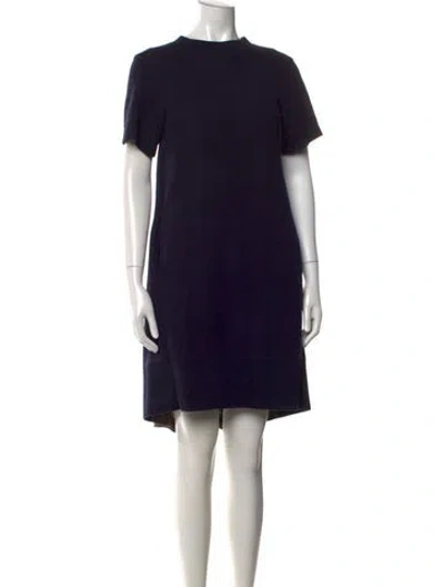 Pre-owned Sacai Crew Neck Knee-length Dress In Blue
