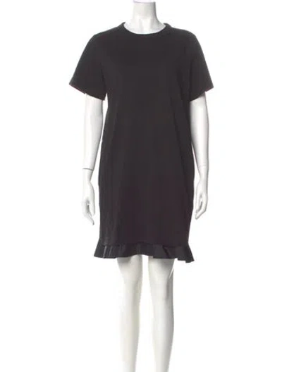 Pre-owned Sacai Crew Neck Knee-length Dress In Gray