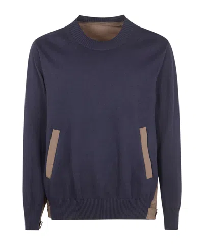 SACAI POCKET ROUND-NECK T-SHIRT