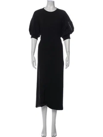 Pre-owned Sacai Crew Neck Long Dress In Blue