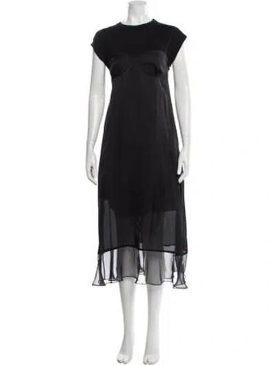 Pre-owned Sacai Crew Neck Long Dress W/ Tags In Gray