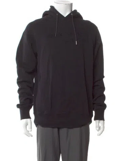 Pre-owned Sacai Crew Neck Long Sleeve Hoodie In Black