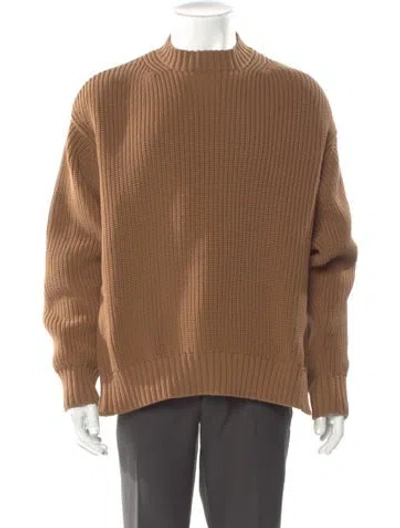 Pre-owned Sacai Crew Neck Long Sleeve Pullover In Brown