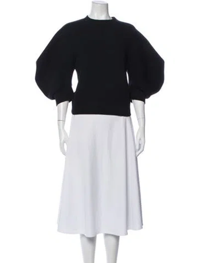 Pre-owned Sacai Crew Neck Long Sleeve Sweatshirt In Black