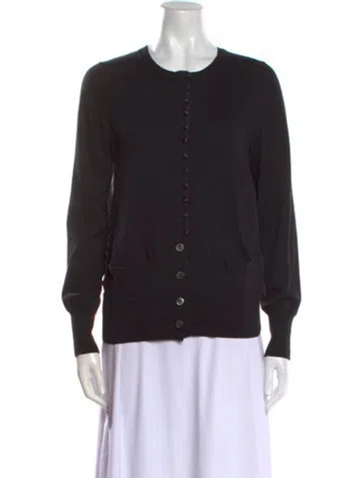 Pre-owned Sacai Crew Neck Long Sleeve Sweatshirt In Blue