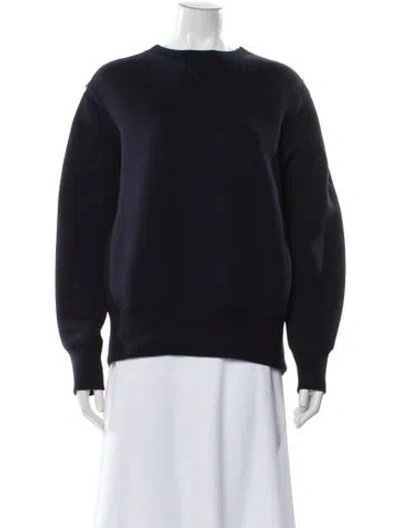 Pre-owned Sacai Crew Neck Long Sleeve Sweatshirt In Blue