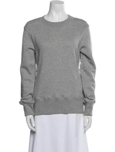 Pre-owned Sacai Crew Neck Long Sleeve Sweatshirt In Gray