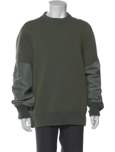 Pre-owned Sacai Crew Neck Long Sleeve Sweatshirt In Green