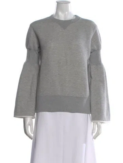 Pre-owned Sacai Crew Neck Long Sleeve Sweatshirt In Grey