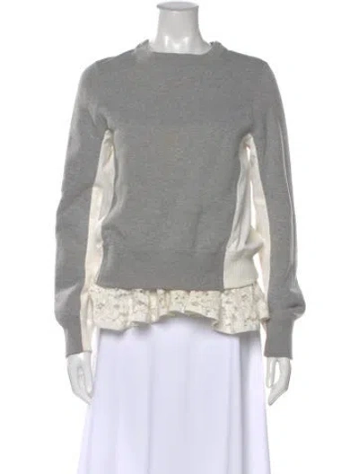 Pre-owned Sacai Crew Neck Long Sleeve Sweatshirt In Multi