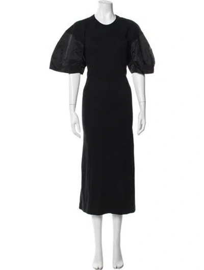 Pre-owned Sacai Crew Neck Midi Length Dress W/ Tags In Blue