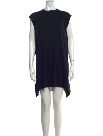 Pre-owned Sacai Crew Neck Mini Dress W/ Tags In Blue