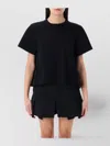 Sacai Black Paneled T-shirt In Schwarz