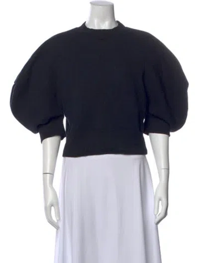 Pre-owned Sacai Crew Neck Short Sleeve Sweatshirt In Black