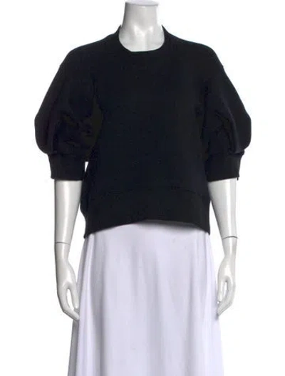 Pre-owned Sacai Crew Neck Short Sleeve Sweatshirt In Black