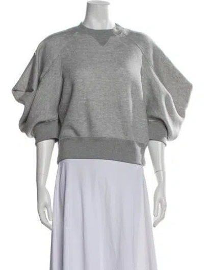 Pre-owned Sacai Crew Neck Short Sleeve Sweatshirt W/ Tags In Gray