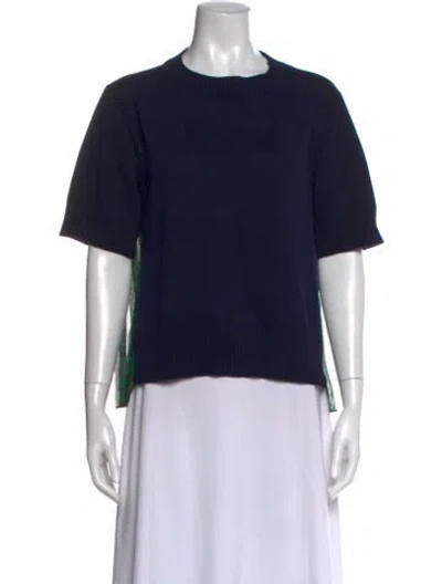 Pre-owned Sacai Crew Neck Short Sleeve Top In Black