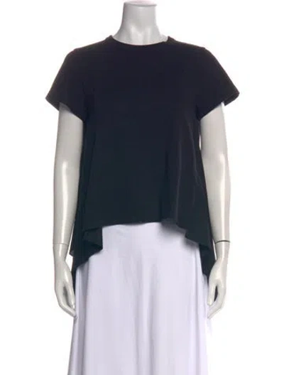 Pre-owned Sacai Crew Neck Short Sleeve Top In Black