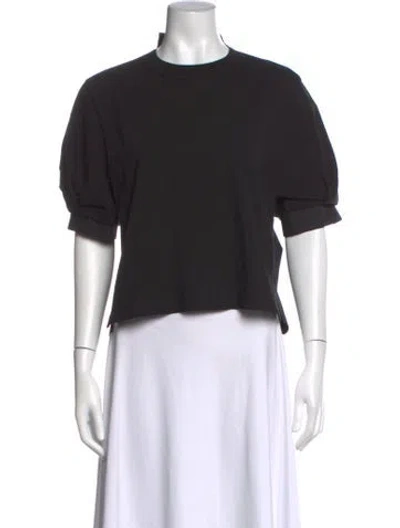 Pre-owned Sacai Crew Neck Short Sleeve Top In Black