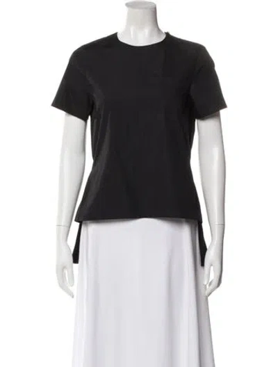 Pre-owned Sacai Crew Neck Short Sleeve Top In Gray